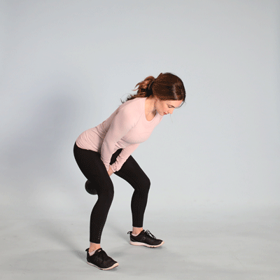 Kettlebell Swing, Exercises to lift and Round Buttocks at Home